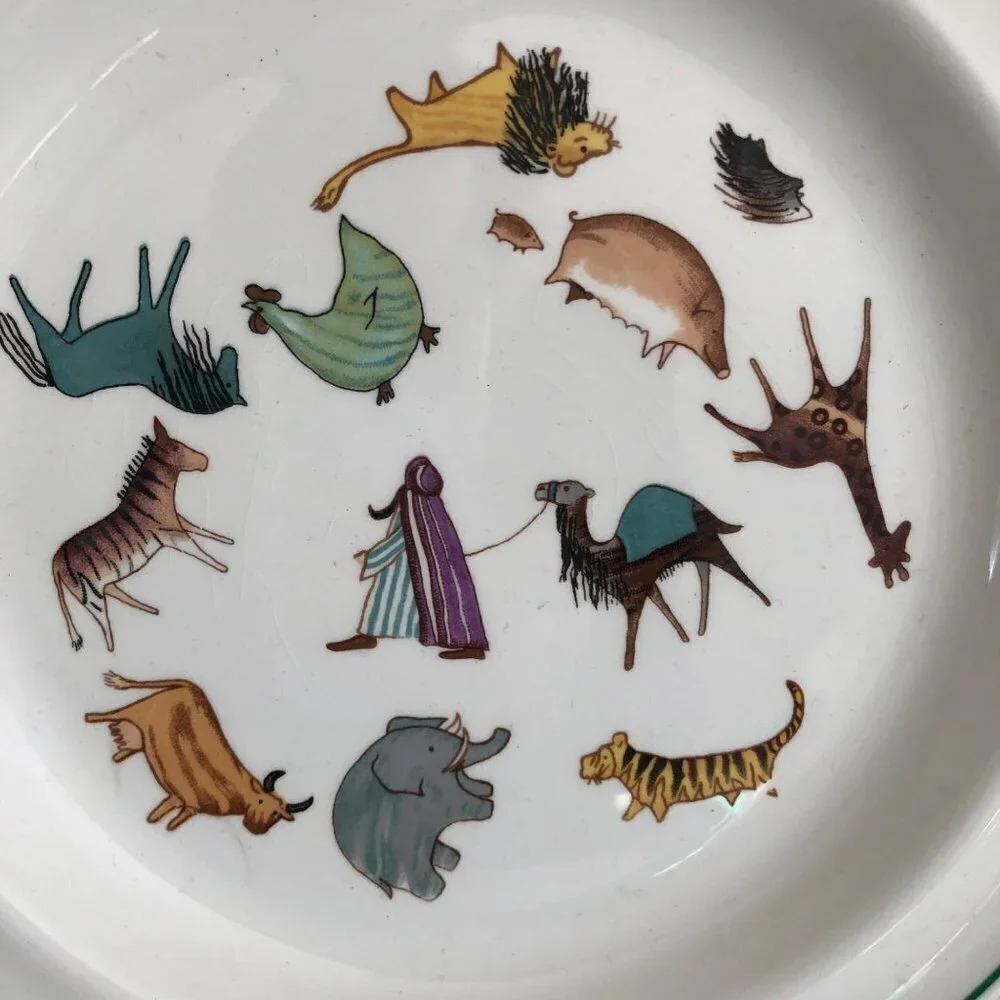 Arabia Finland Child Set Plate Cup Bowl Zoo Animals Parade Anja‎ Jurrikkala 50s